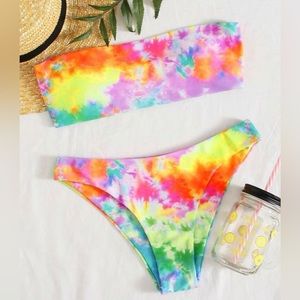 Tie die swim suit